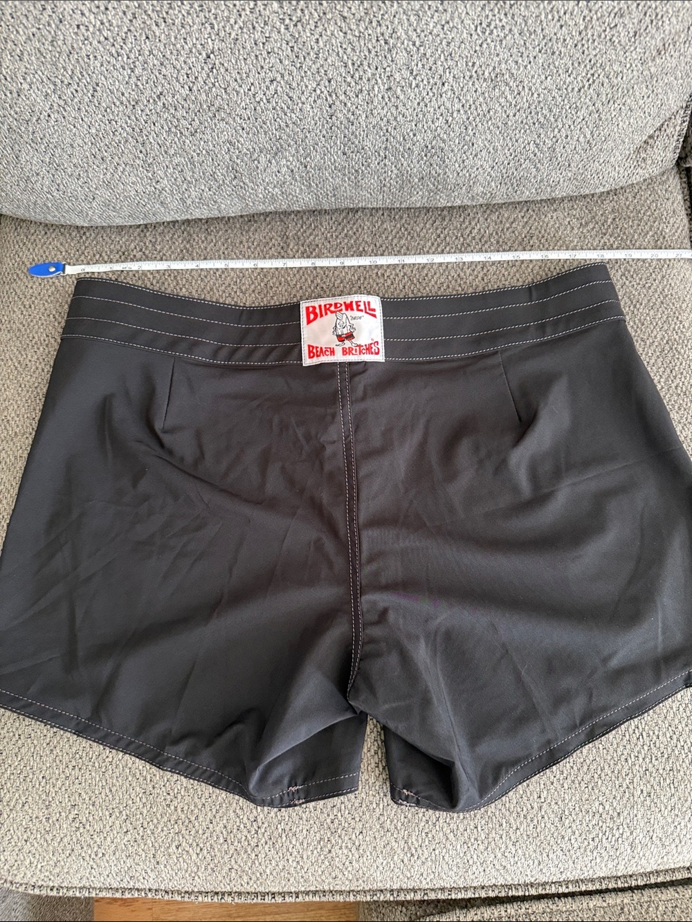 Birdwell Black Swim Briefs with Contrast Stitching